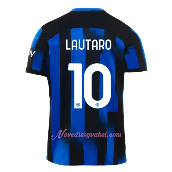 Fotbalové Dresy Inter Milán Lautaro Martínez 10 Dětské Domácí 2023-24