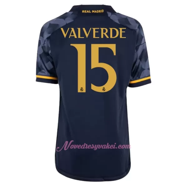 Fotbalové Dresy Real Madrid Federico Valverde 15 Dětské Venkovní 2023-24