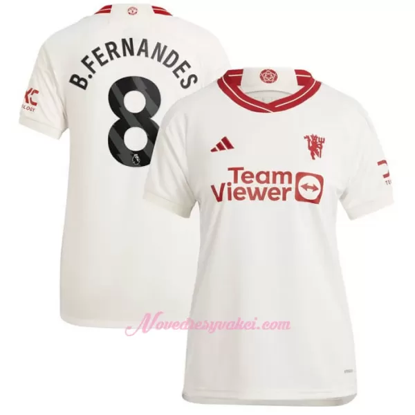 Fotbalové Dresy Manchester United Bruno Fernandes 8 Dámské Alternativní 2023-24