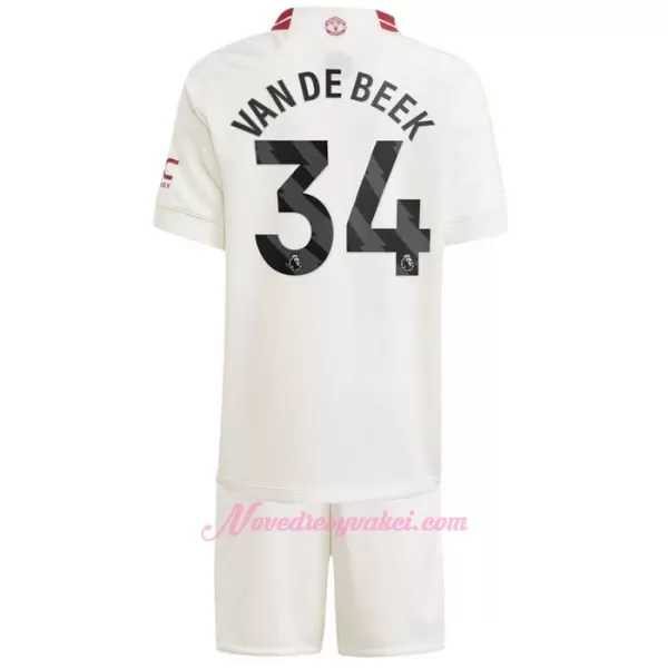 Fotbalové Dresy Manchester United Donny Van de Beek 34 Dětské Alternativní 2023-24