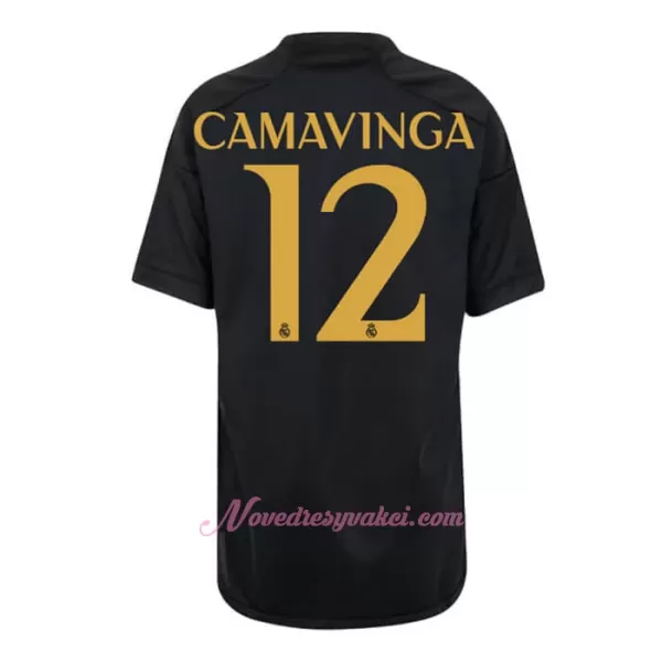 Fotbalové Dresy Real Madrid Eduardo Camavinga 12 Dětské Alternativní 2023-24