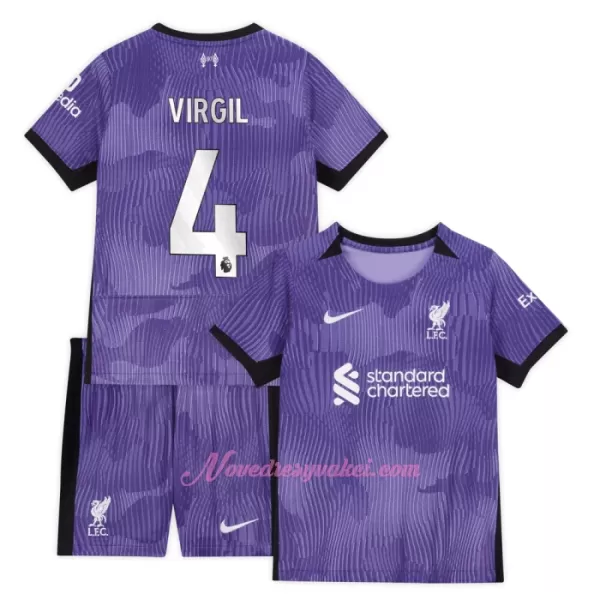 Fotbalové Dresy Liverpool FC Virgil van Dijk 4 Dětské Alternativní 2023-24