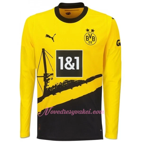 Fotbalové Dresy Borussia Dortmund Domácí 2023-24 Dlouhý Rukáv