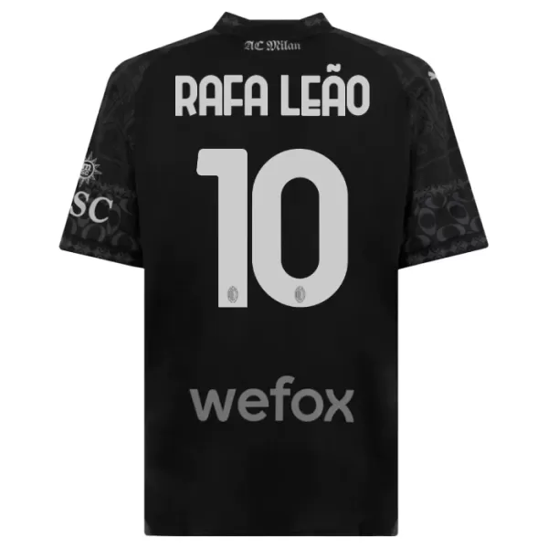 Fotbalové Dresy AC Milán Rafael Leão 10 Čtvrtý 2023-24 Černá