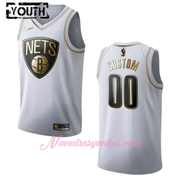 Dresy Brooklyn Nets Dětské Golden Edition Swingman Bílý