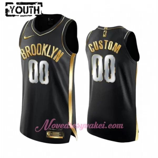 Dresy Brooklyn Nets Dětské Limited Golden Edition Swingman Černá