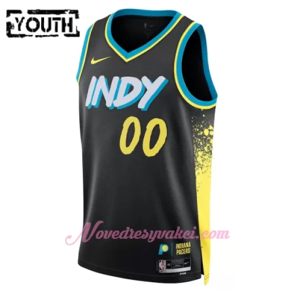 Dresy Indiana Pacers Dětské City Edition Swingman 2023-24 Černá