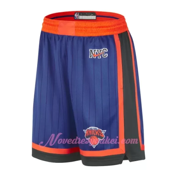 Kraťasy NBA New York Knicks City Edition Swingman Modrý