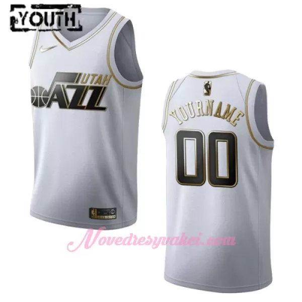 Dresy Utah Jazz Dětské Golden Edition Swingman Bílý