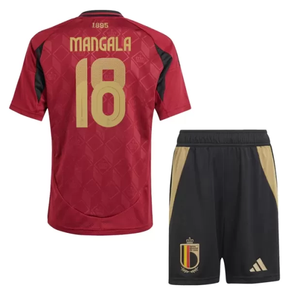 Fotbalové Dresy Belgie Mangala 18 Dětské Domácí ME 2024