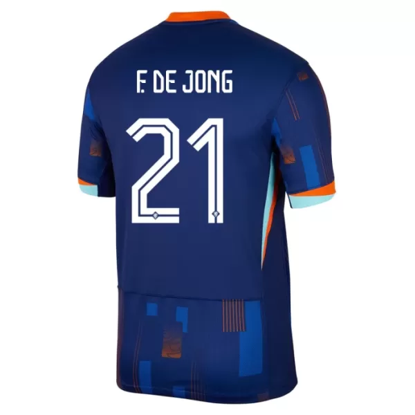 Fotbalové Dresy Nizozemsko Frenkie de Jong 21 Venkovní ME 2024