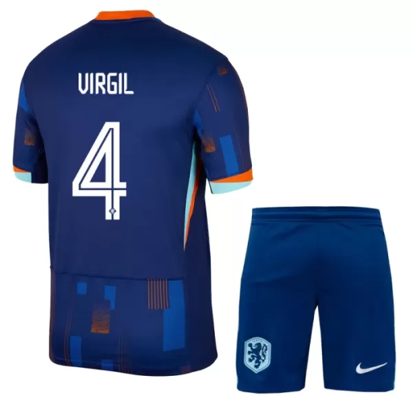 Fotbalové Dresy Nizozemsko Virgil van Dijk 4 Dětské Venkovní ME 2024
