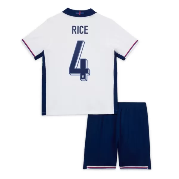 Fotbalové Dresy Anglie Declan Rice 4 Dětské Domácí ME 2024