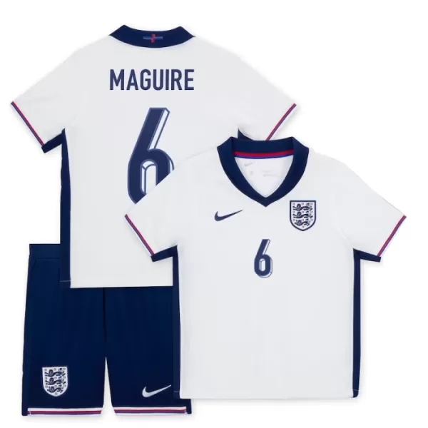 Fotbalové Dresy Anglie Maguire 6 Dětské Domácí ME 2024