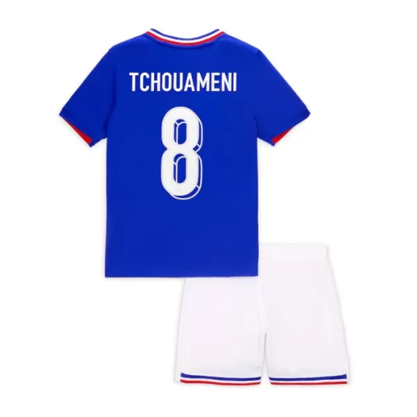 Fotbalové Dresy Francie Aurélien Tchouaméni 8 Dětské Domácí ME 2024