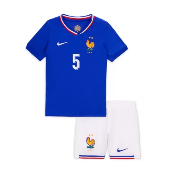 Fotbalové Dresy Francie Kounde 5 Dětské Domácí ME 2024