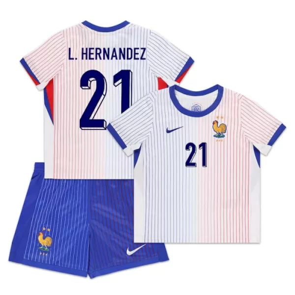 Fotbalové Dresy Francie L. Hernandez 21 Dětské Venkovní ME 2024