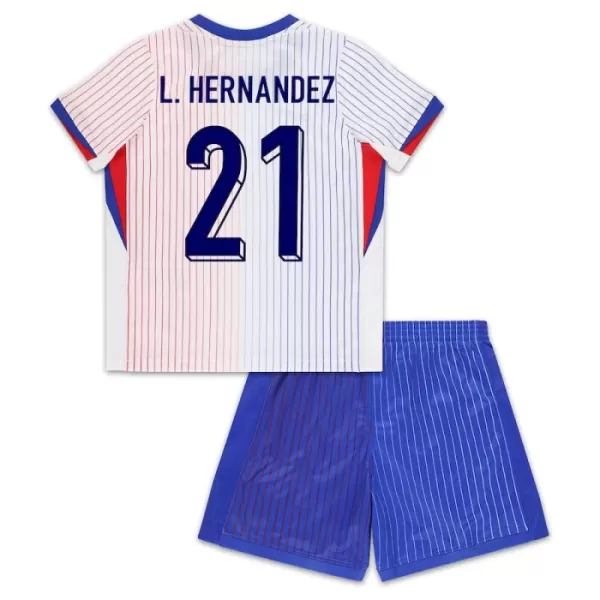 Fotbalové Dresy Francie L. Hernandez 21 Dětské Venkovní ME 2024