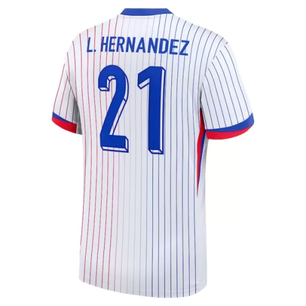 Fotbalové Dresy Francie L. Hernandez 21 Venkovní ME 2024