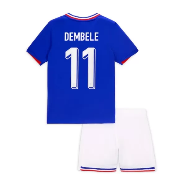 Fotbalové Dresy Francie Ousmane Dembélé 11 Dětské Domácí ME 2024