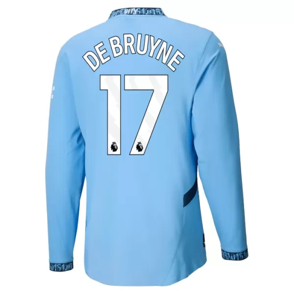 Fotbalové Dresy Manchester City Kevin De Bruyne 17 Domácí 2024-25 Dlouhý Rukáv