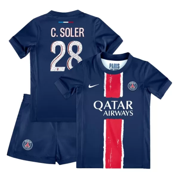 Fotbalové Dresy Paris Saint-Germain Carlos Soler 28 Dětské Domácí 2024-25