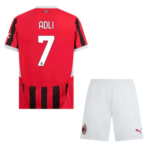 Fotbalové Dresy AC Milán Adli 7 Dětské Domácí 2024-25