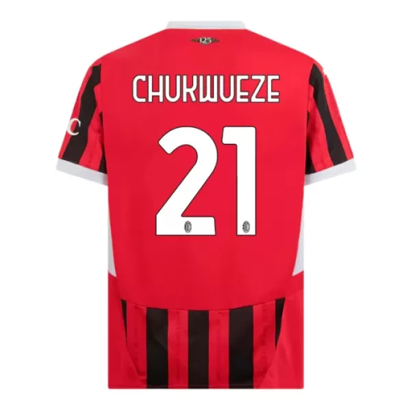 Fotbalové Dresy AC Milán Chukwueze 21 Dětské Domácí 2024-25