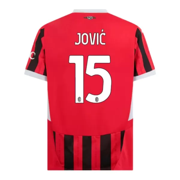 Fotbalové Dresy AC Milán Jovic 15 Domácí 2024-25