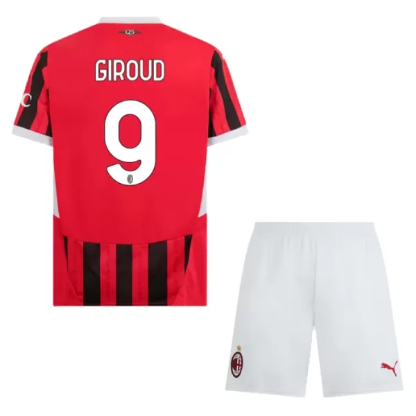 Fotbalové Dresy AC Milán Olivier Giroud 9 Dětské Domácí 2024-25