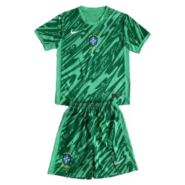 Brankářské Fotbalové Dresy Brazílie Dětské 2024 Zelená
