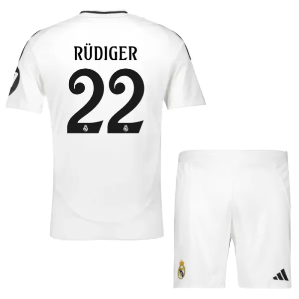 Fotbalové Dresy Real Madrid Rudiger 22 Dětské Domácí 2024-25
