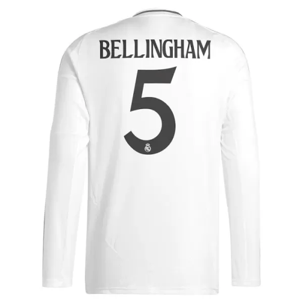Fotbalové Dresy Real Madrid Jude Bellingham 5 Domácí 2024-25 Dlouhý Rukáv