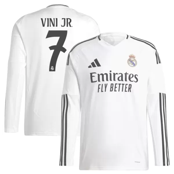 Fotbalové Dresy Real Madrid Vinicius Junior 7 Domácí 2024-25 Dlouhý Rukáv