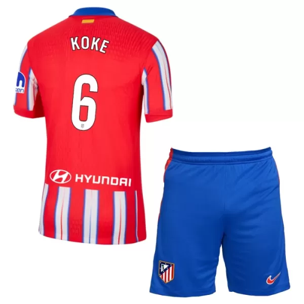 Fotbalové Dresy Atlético Madrid Koke 6 Dětské Domácí 2024-25