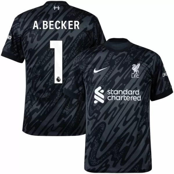 Brankářské Fotbalové Dresy Liverpool FC Alisson Becker 1 2024-25 Černá