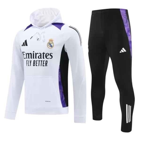 Real Madrid Hoodie Tréninkové Teplákové Soupravy 2024-25 Bílá