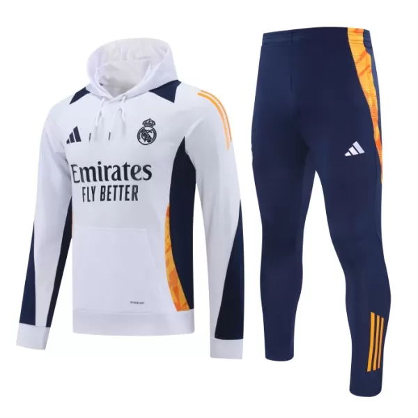 Real Madrid Hoodie Tréninkové Teplákové Soupravy 2024-25 Bílá